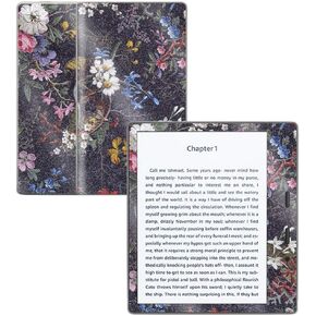 MightySkins Glossy Glitter Skin for Amazon Kindle Oasis 7" (9th Gen) - Midnight Blossom | Protective, Durable High-Gloss Glitter Finish | Easy to Apply, Remove, and Change Styles | Made in The USA