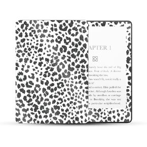 MightySkins Glossy Glitter Skin Compatible with Amazon Kindle Paperwhite 5 6.8-inch 11th Gen (2021) Full Wrap - Snow Leopard Print | High-Gloss Glitter Finish | Easy to Apply | Made in The USA