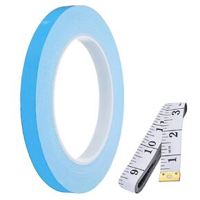 DKARDU 5mm x 25m Thermal Conductive Double Side Adhesive Tape Thermal Adhesive Tape Cooling Tape for Heatsinks, LED Lights, IC Chip, CPU, GPU with 1.5m Measuring Tape