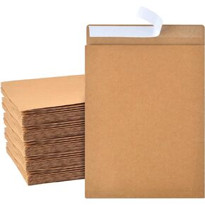 50 Pieces Expandable Envelopes 10x13x2 Large Kraft Envelopes 10x13 Catalog Envelopes Peel and Seal for Home Office Business Storage and Organizing (50)