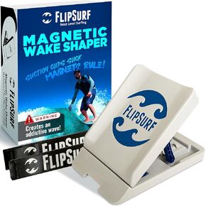 FlipSurf Wake Shaper for Wakesurfing - Easier Magnetic Attachment Let's You Switch Sides in Seconds | Adjustable Angle Wakeshaper, Floating Wakesurf Creator, Collapsible for Easy Storage