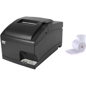 Star Micronics SP742ME Ethernet Kitchen Printer, Compatible with Square and Clover, Impact, Auto Cutter, Power Supply and Cable Included and 2 Rolls of Epsilont Paper