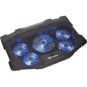 Thermaltake Massive 14 Steel Mesh Panel Dual 140mm Blue LED Fan Adjustable Speed Control 10"-17" Laptop Notebook Cooling Pad CL-N001-PL14BU-A,Black