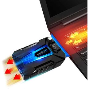 وسادة تبريد لمروحة الكمبيوتر المحمول Eborsi - مروحة تبريد USB صغيرة قوية لاستخراج الهواء من أجل Acer وAsus وApple وHP وMSI Gaming Laptop وUSB للتبريد الفوري - نحيفة محمولة وهادئة in Kuwait