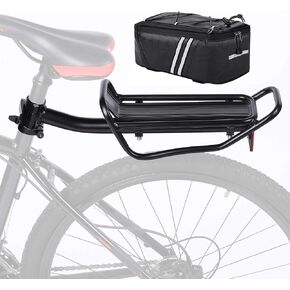 YONTUO Rear Bike Rack with Quickly Release Camp,Retractable Aluminum Alloy Bicycle Cargo Rack,Thickened Frame and Main Tube for 26"-29" Frames Commuter Carrier,Max Weight 22lb in Kuwait