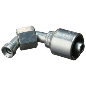 Female JIC 37 Flare Swivel - 90 Bent Tube (MegaCrimp)