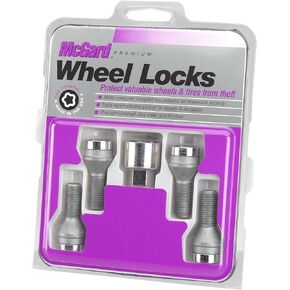McGard 27216 Chrome Bolt Style Cone Seat Wheel Locks (M12 x 1.25) Set of 4 Locks / 1 Key (Pack of 1)