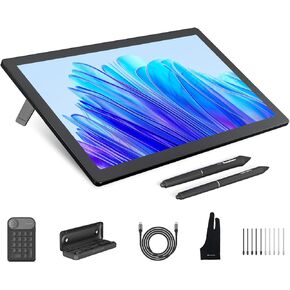 HUION KAMVAS Pro 19 4K UHD Drawing Tablet with Touch Screen, 96% Adobe RGB Drawing Monitor with 1.07 Billion Colors, PenTech 4.0 Stylus PW600, 16384 Pen Pressure, Slim Pen, Keydial Mini, 18.4inch