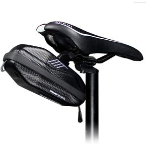 WILD MAN 0.8L Waterproof Fast Release Hard Shell Bike Saddle Bag Under Seat for Mountain Road MTB Bicycle Cycling