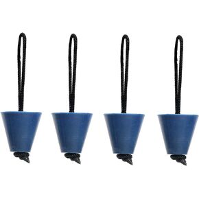 Amarine-made Pack of 4 Universal Kayak Scupper Plug Kit,Fit: Hobie Kayaks, Native Kayaks, Wilderness Systems Kayaks, Feelfree Kayaks, Perception Kayaks, Old Town Kayaks (Blue)