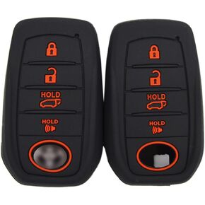 Silicone 4 buttons Key Fob Cover for Toyota 2019+ Land Cruiser 2021+ Venza RAV4 Corolla Se Grand Highlander Tundra Crown