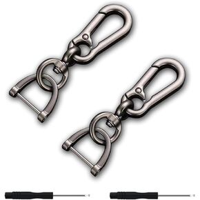 TANDRIVE 2PCS Car Key Chains for Men and Women, Bright Black