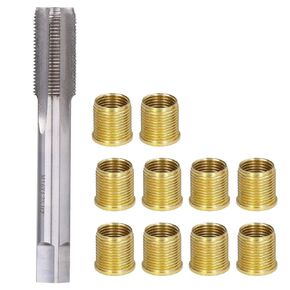 Thread Tap,Spark Plug Thread Repair Tools Gasoline Engine Metal M14x1.25 Inserts and M16x1.25 Tap Kit
