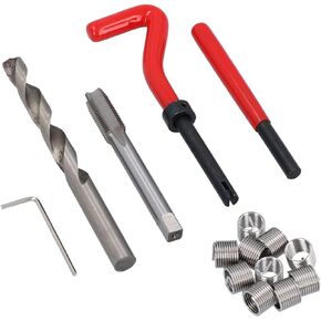 AB Tools M10 x 1.25mm Thread Repair kit/helicoil 9pc Set Damaged Thread AN019