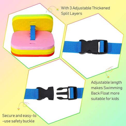 3 Pcs Swim Back Bubble Float for Kids Adjustable 3 Layers Swimming Bubble Belt Split Foam Safety Training Toddler Swim Float for Children Sport Pool Lesson Equipment Swimming Beginners Floaties in Saudi Arabia