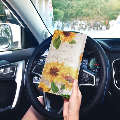 xigua البقرة طباعة تسجيل السيارة وحامل التأمين، وتسجيل الجلود وحامل بطاقة التأمين منظم صندوق قفازات السيارة للوثائق ورخصة القيادة والبطاقات 1 in Kuwait