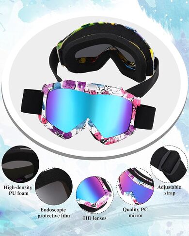2 Pieces Motorcycle Goggles Face Mask Detachable Helmet Riding Goggles Glasses in Kuwait