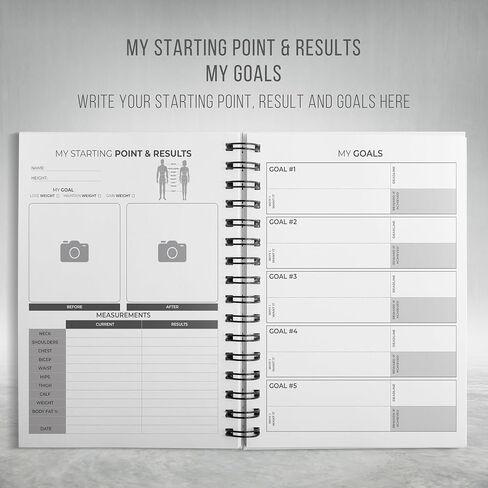 Food and Workout Planner for Woman and Man, Fitness and Food Planner for Women and Men, Fitness and Food Daily Planner/Journal/Tracker, GYM, Planner to Weight Loss/Bodybuilding/Fitness in Saudi Arabia