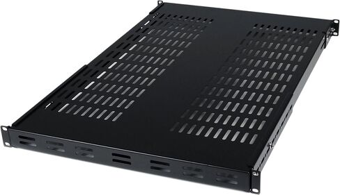 StarTech.com 1U Adjustable Vented Server Rack Mount Shelf - 250lbs - 19.5 to 38in & 1U Adjustable Vented Server Rack Mount Shelf - 175lbs - 19.5 to 38in Adjustable Mounting Depth Universal Tray in Saudi Arabia