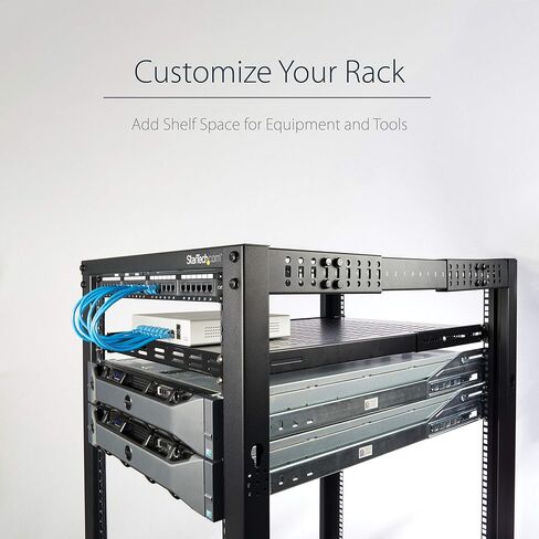 StarTech.com 1U Adjustable Vented Server Rack Mount Shelf - 250lbs - 19.5 to 38in & 1U Adjustable Vented Server Rack Mount Shelf - 175lbs - 19.5 to 38in Adjustable Mounting Depth Universal Tray in Saudi Arabia