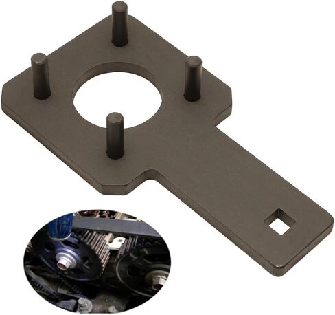 Crankshaft Pulley Holding Tool Corrosion Resistant Crankshaft Pulley Tool Not Easy To Rust Crankshaft Counter Holder Compatible For v.w/r.outan/d.odge/c.hrysler Replace 3.6L 3.2L 3.0L Engine 10198A in Saudi Arabia
