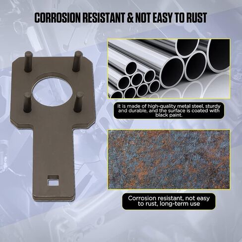 Crankshaft Pulley Holding Tool Corrosion Resistant Crankshaft Pulley Tool Not Easy To Rust Crankshaft Counter Holder Compatible For v.w/r.outan/d.odge/c.hrysler Replace 3.6L 3.2L 3.0L Engine 10198A in Saudi Arabia
