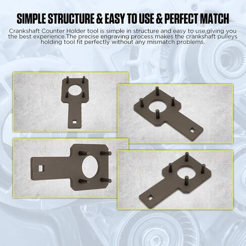 Crankshaft Pulley Holding Tool Corrosion Resistant Crankshaft Pulley Tool Not Easy To Rust Crankshaft Counter Holder Compatible For v.w/r.outan/d.odge/c.hrysler Replace 3.6L 3.2L 3.0L Engine 10198A in Saudi Arabia
