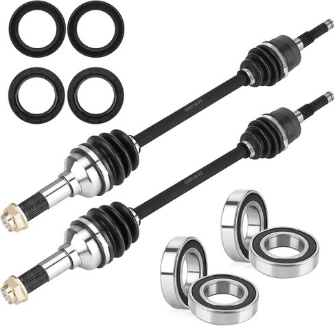 Youxmoto Front Left+Right CV Axles & Wheel Bearing Kit for Yamaha Rhino 450 2006 2007 2008 2009, Rhino 660 2006 2007, 4340 Chromoly Steel Drive Half Shaft in Saudi Arabia