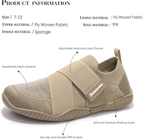 أحذية FUNKYMONKEY الرجالية للرياضات المائية المحبوكة سريعة الجفاف والجزء العلوي سهل الارتداء أحذية مائية مناسبة للمناسبات غير الرسمية والمشي واللياقة البدنية والخوض وغيرها من المناسبات in Kuwait