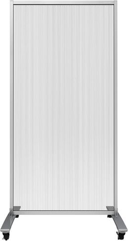 INNOVART مقسم جداري متنقل 70 بوصة ارتفاع × 35 بوصة عرض، فواصل غرفة التقسيم المتداول جدار مكتب قائم بذاته مع عجلات، لوحة ضوء الشمس جدران مسح جافة للمكاتب والصالونات وصالونات الأظافر والمطاعم in Kuwait