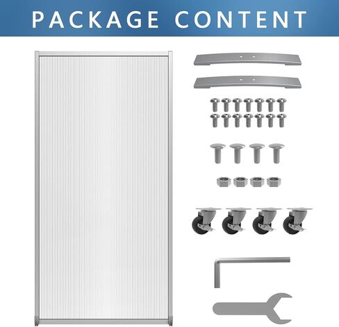 INNOVART مقسم جداري متنقل 70 بوصة ارتفاع × 35 بوصة عرض، فواصل غرفة التقسيم المتداول جدار مكتب قائم بذاته مع عجلات، لوحة ضوء الشمس جدران مسح جافة للمكاتب والصالونات وصالونات الأظافر والمطاعم in Kuwait