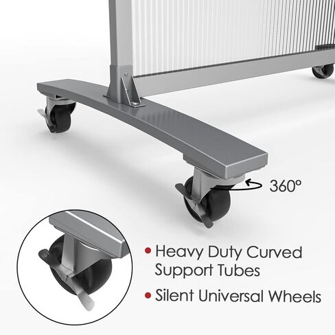 INNOVART مقسم جداري متنقل 70 بوصة ارتفاع × 35 بوصة عرض، فواصل غرفة التقسيم المتداول جدار مكتب قائم بذاته مع عجلات، لوحة ضوء الشمس جدران مسح جافة للمكاتب والصالونات وصالونات الأظافر والمطاعم in Kuwait