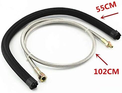 Turbo Oil Drain Return Line Oil Feed Kit T3 T4 T04E T60 T61 T70 Black in Kuwait