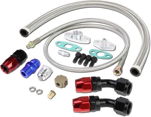 DNA Motoring OFL-KIT-008-SL مجموعة كاملة لتصريف الزيت/خط التغذية لشاحن توربو العالمي in Kuwait