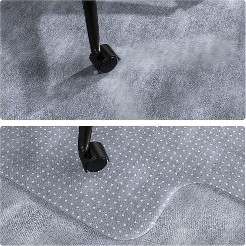 حصيرة كرسي مكتب WASJOYE للسجاد، سجادات شفافة مستديرة مقاس 91.44 سم مع شفة ممتدة للكراسي جيدة للمكاتب والمكتب والمنزل، حصيرة PVC متدحرجة شديدة التحمل للكرسي على السجاد للعمل والمنزل والألعاب in Kuwait