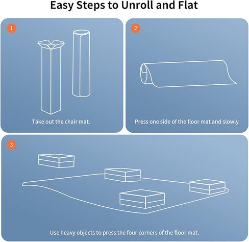 حصيرة كرسي مكتب WASJOYE للسجاد، سجادات شفافة مستديرة مقاس 91.44 سم مع شفة ممتدة للكراسي جيدة للمكاتب والمكتب والمنزل، حصيرة PVC متدحرجة شديدة التحمل للكرسي على السجاد للعمل والمنزل والألعاب in Kuwait