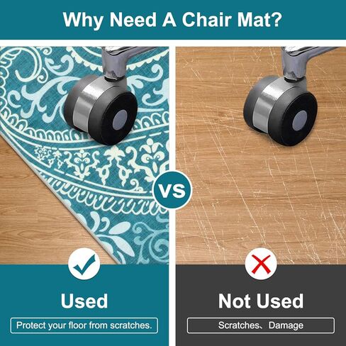 Anidaroel حصيرة كرسي مكتب للأرضيات الصلبة والبلاط، 48 بوصة × 60 بوصة حصيرة كرسي مكتب للمكتب المنزلي، سجادة تحت المكتب للكرسي المتدحرج، حصيرة كرسي كمبيوتر غير قابلة للانزلاق، سجادة حامية للسجاد منخفضة الوبر in Kuwait