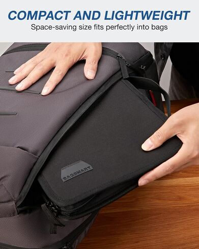 BAGSMART Electronics Organizer Case,Travel Cable Organizer Bag,Adjustable Cord Organizer Storage Bag for 12.9'' Tablet,Peak Design Tech Pouch for Charging Cable,iPad Pro,Phone,Power Bank,Black in Saudi Arabia