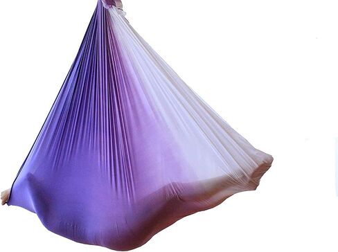 Aerial Yoga Hammock kit- Yoga Swing Multicolor 5 yards-Flying Yoga Include Daisy Chain,Carabiner and Pose Guide in Saudi Arabia