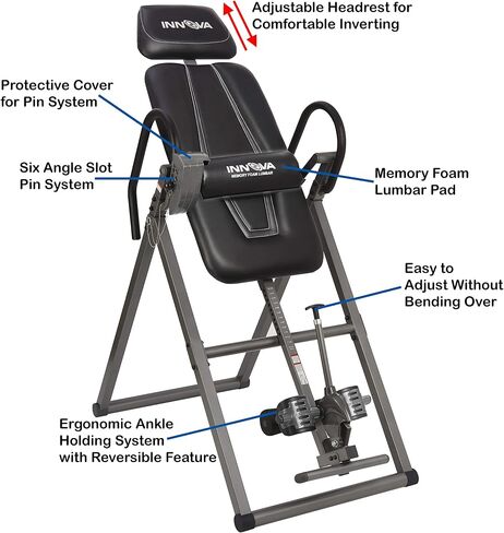 Innova Inversion Table with Memory Foam Lumbar Pad in Saudi Arabia