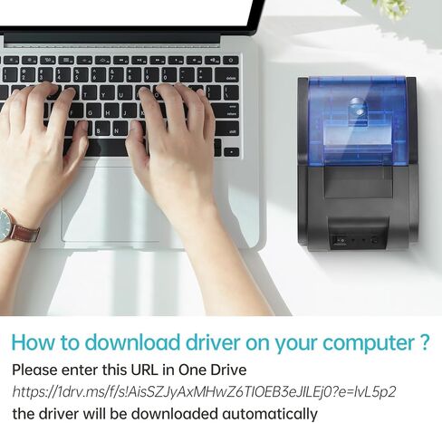 طابعة إيصالات سطح المكتب Bisofice مقاس 58 مم USB+BT 203DPI طباعة حرارية مباشرة متوافقة مع أنظمة Windows/Linux/Mac/Android/iOS طباعة عالية السرعة مع لفة واحدة من الورق الحراري مقاس 57 مم (رمادي) in Saudi Arabia