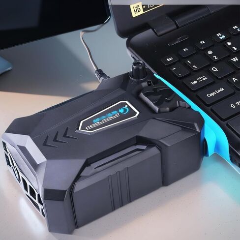 وسادة تبريد لمروحة الكمبيوتر المحمول Eborsi - مروحة تبريد USB صغيرة قوية لاستخراج الهواء من أجل Acer وAsus وApple وHP وMSI Gaming Laptop وUSB للتبريد الفوري - نحيفة محمولة وهادئة in Kuwait