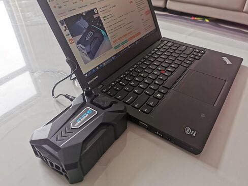 وسادة تبريد لمروحة الكمبيوتر المحمول Eborsi - مروحة تبريد USB صغيرة قوية لاستخراج الهواء من أجل Acer وAsus وApple وHP وMSI Gaming Laptop وUSB للتبريد الفوري - نحيفة محمولة وهادئة in Kuwait