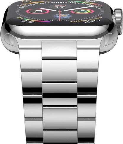 iiteeology Lightweight Stainless Steel Band Designed for Apple Watch Ultra 3 & Ultra 2, Series 1-11, 46mm, 45mm, 44mm, 42mm, Replacement iWatch Bands for Men & Women,Black in Kuwait