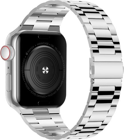 iiteeology Lightweight Stainless Steel Band Designed for Apple Watch Ultra 3 & Ultra 2, Series 1-11, 46mm, 45mm, 44mm, 42mm, Replacement iWatch Bands for Men & Women,Black in Kuwait