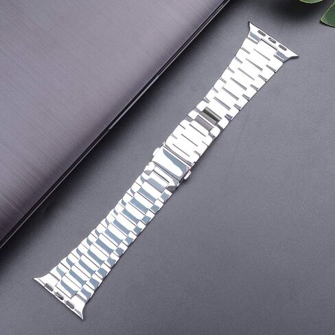 iiteeology Lightweight Stainless Steel Band Designed for Apple Watch Ultra 3 & Ultra 2, Series 1-11, 46mm, 45mm, 44mm, 42mm, Replacement iWatch Bands for Men & Women,Black in Kuwait