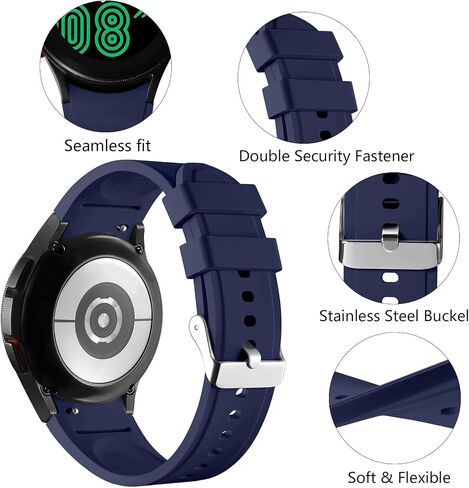 Lerobo No Gap Band Compatible With Samsung Galaxy Watch 7 5 4 6 (44mm 40mm), Watch 5 Pro (45mm), 4 Classic (46mm 42mm) - 20mm Quick Release Sport Replacement for Women Men in Kuwait