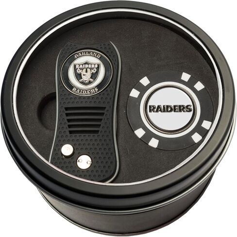 مجموعة هدايا فريق الجولف NFL، أداة وشريحة Switchblade Divot، تتضمن 2 علامات كروية من المينا على الوجهين، تصميم حاصل على براءة اختراع، ضرر أقل للأخضر، آلية Switchblade in Kuwait