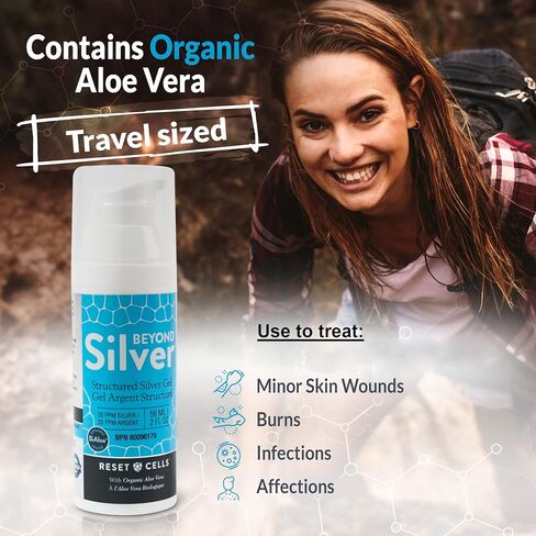 Beyond Silver Structured Silver Gel – 25 ppm – 2oz – Healing Colloidal Silver Gel with Organic Aloe Vera for Wound Care in Saudi Arabia