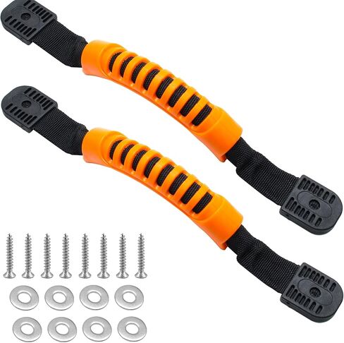 Kayak Handles, Kayak Grab Handles Kayak Carry Replacement Handles Kayak Replacement Parts for Canoe Kayak Boat Luggage Suitcase (Pack of 2), Orange in Saudi Arabia